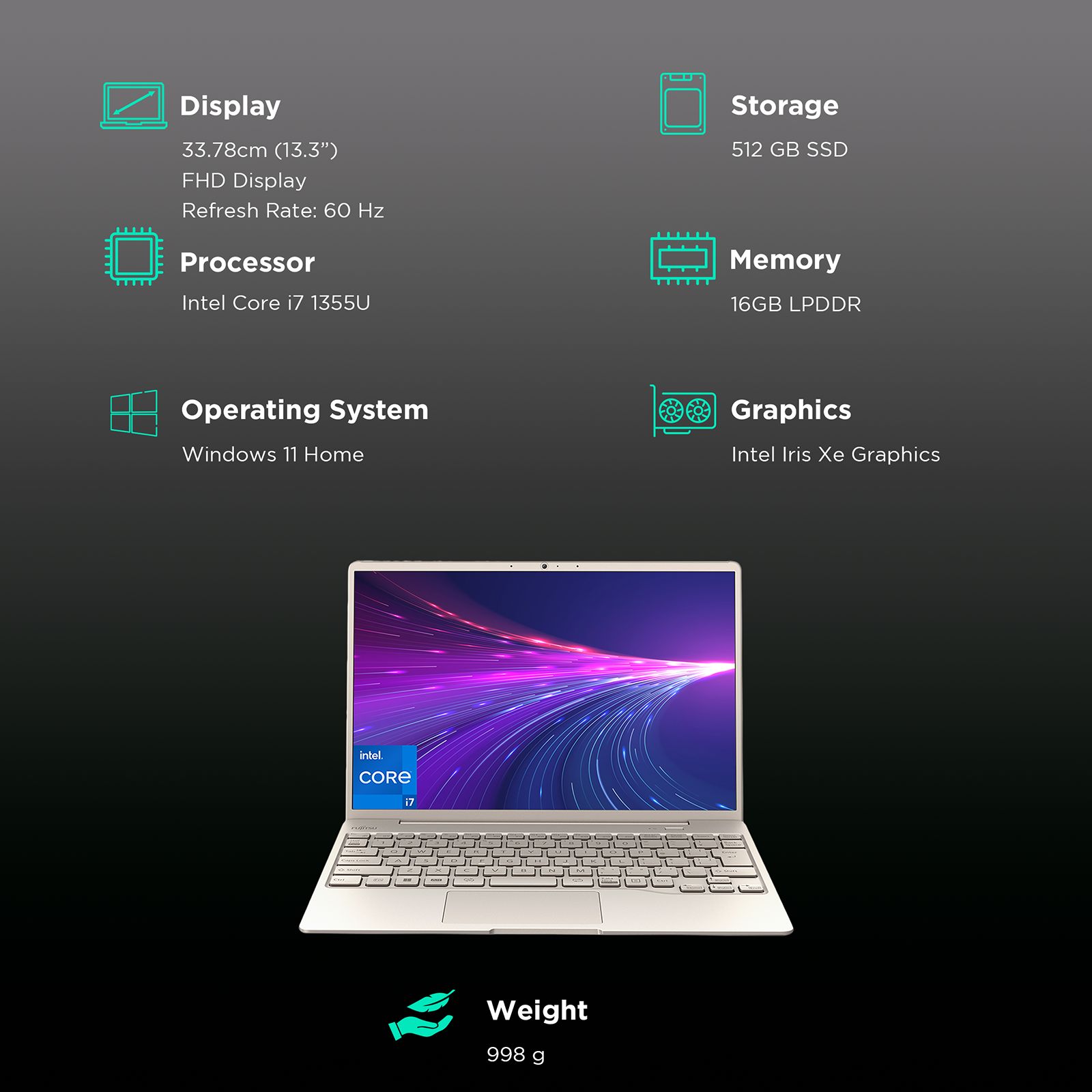 Buy FUJITSU CH Intel Core i7 13th Gen (13.27 inch, 16GB, 512GB
